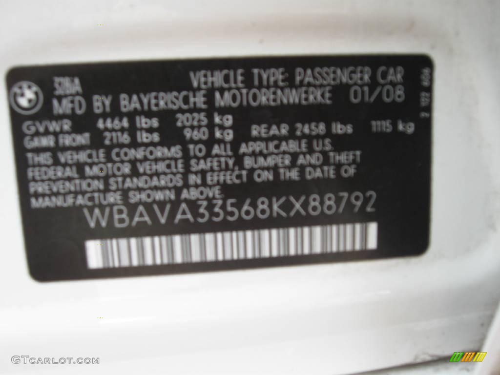 2008 3 Series 328i Sedan - Alpine White / Beige photo #24
