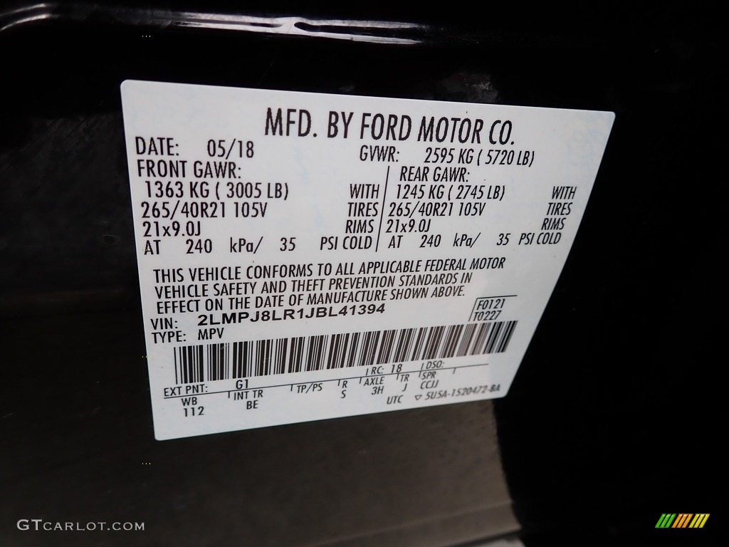 2018 MKX Reserve AWD - Black Velvet / Ebony photo #23