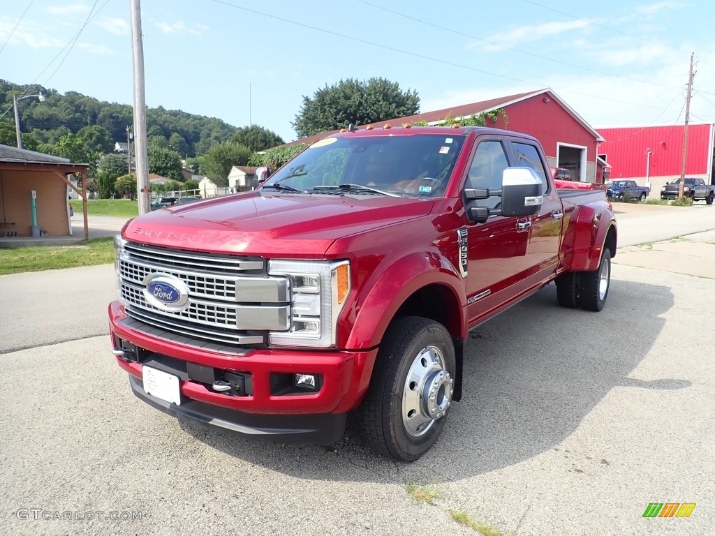 Ruby Red 2019 Ford F450 Super Duty Platinum Crew Cab 4x4 Exterior Photo #142525650