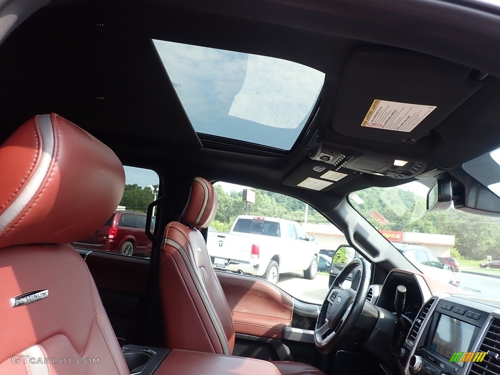 Black/Dark Marsala Interior 2019 Ford F450 Super Duty Platinum Crew Cab 4x4 Photo #142525896