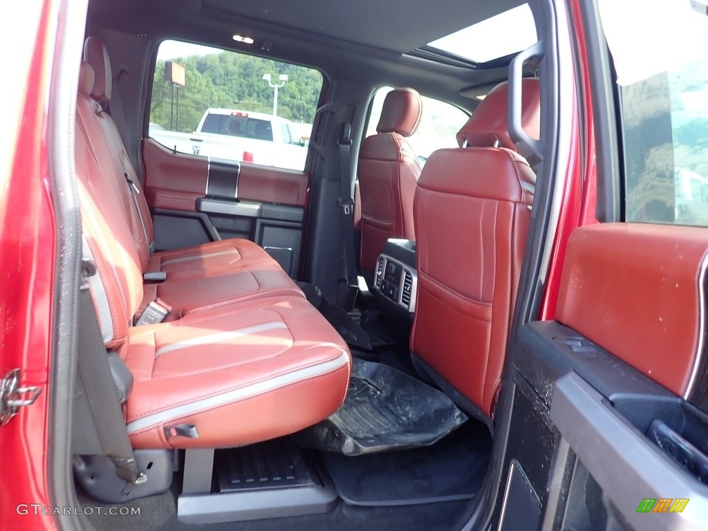 Black/Dark Marsala Interior 2019 Ford F450 Super Duty Platinum Crew Cab 4x4 Photo #142525914