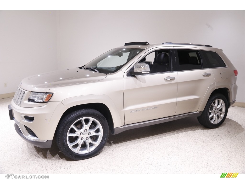 2014 Grand Cherokee Summit 4x4 - Cashmere Pearl / Summit Grand Canyon Jeep Brown Natura Leather photo #3