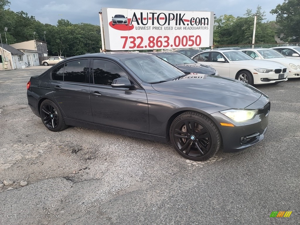 2014 3 Series 335i xDrive Sedan - Mineral Grey Metallic / Coral Red/Black photo #2