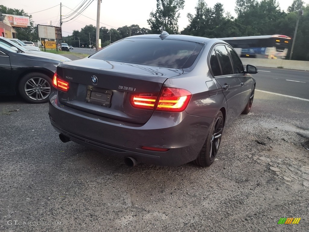 2014 3 Series 335i xDrive Sedan - Mineral Grey Metallic / Coral Red/Black photo #5