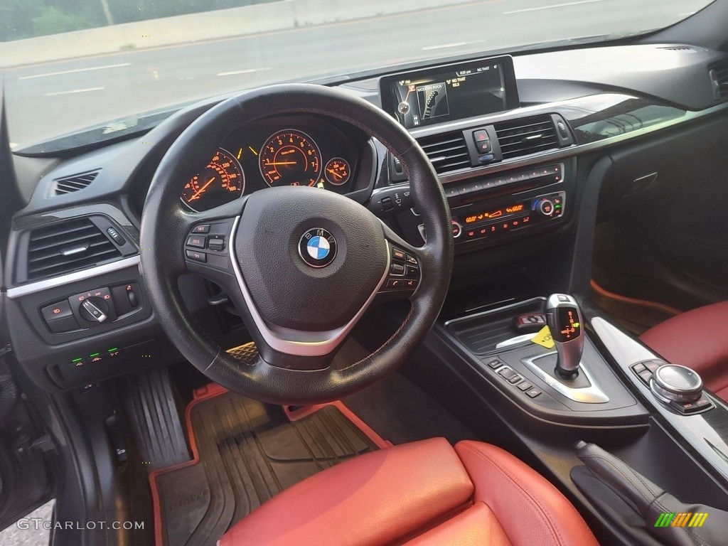 2014 3 Series 335i xDrive Sedan - Mineral Grey Metallic / Coral Red/Black photo #11