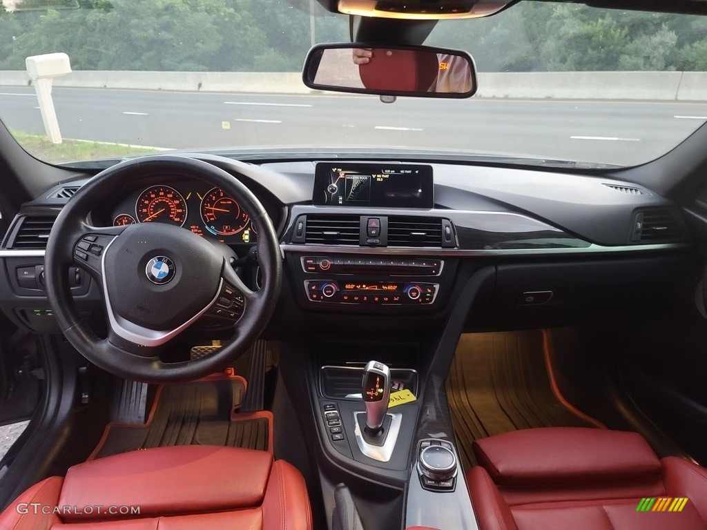2014 3 Series 335i xDrive Sedan - Mineral Grey Metallic / Coral Red/Black photo #12