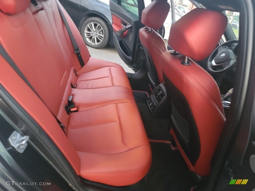2014 3 Series 335i xDrive Sedan - Mineral Grey Metallic / Coral Red/Black photo #16