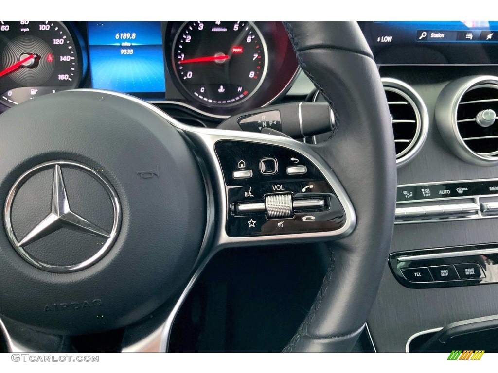 2021 Mercedes-Benz GLC 300 Black Steering Wheel Photo #142528968