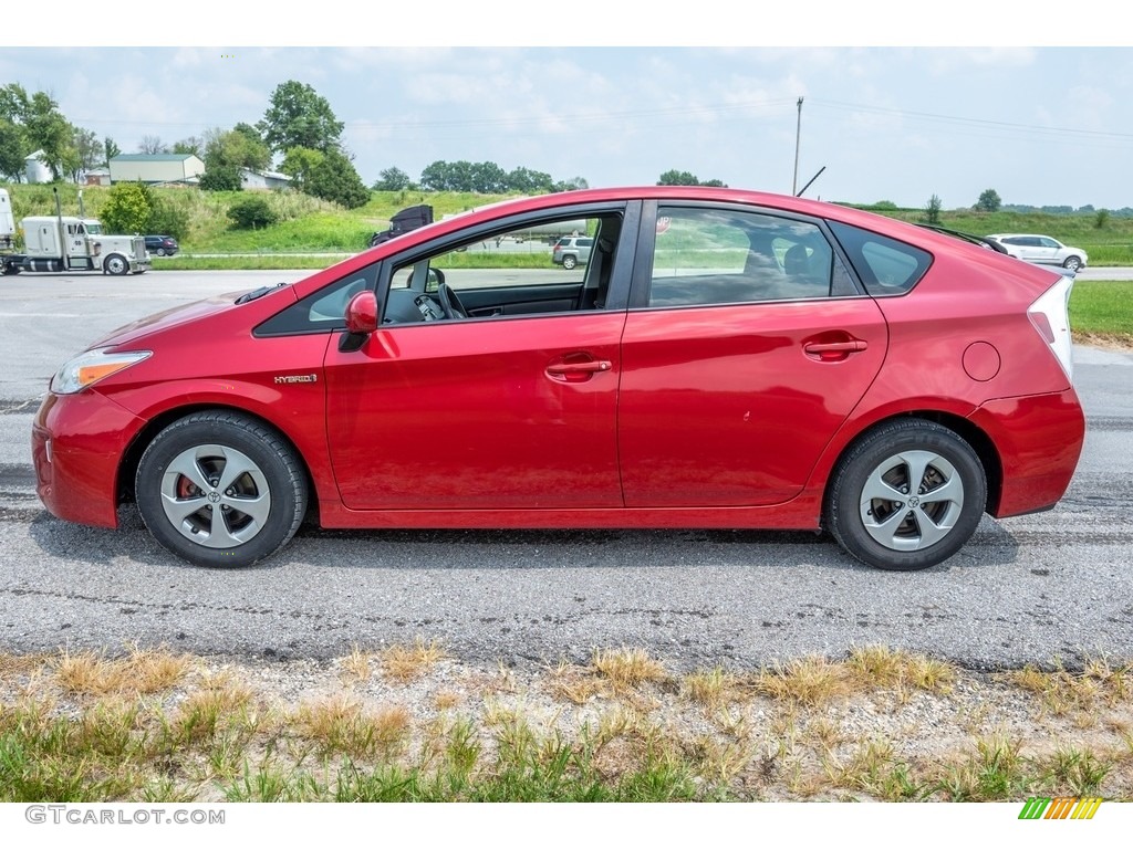 2014 Prius Two Hybrid - Barcelona Red Metallic / Misty Gray photo #7