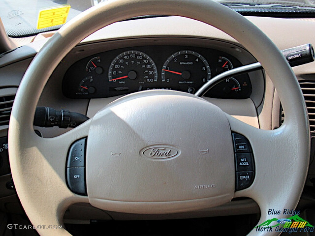 1999 Ford Expedition XLT Medium Prairie Tan Steering Wheel Photo #142537004