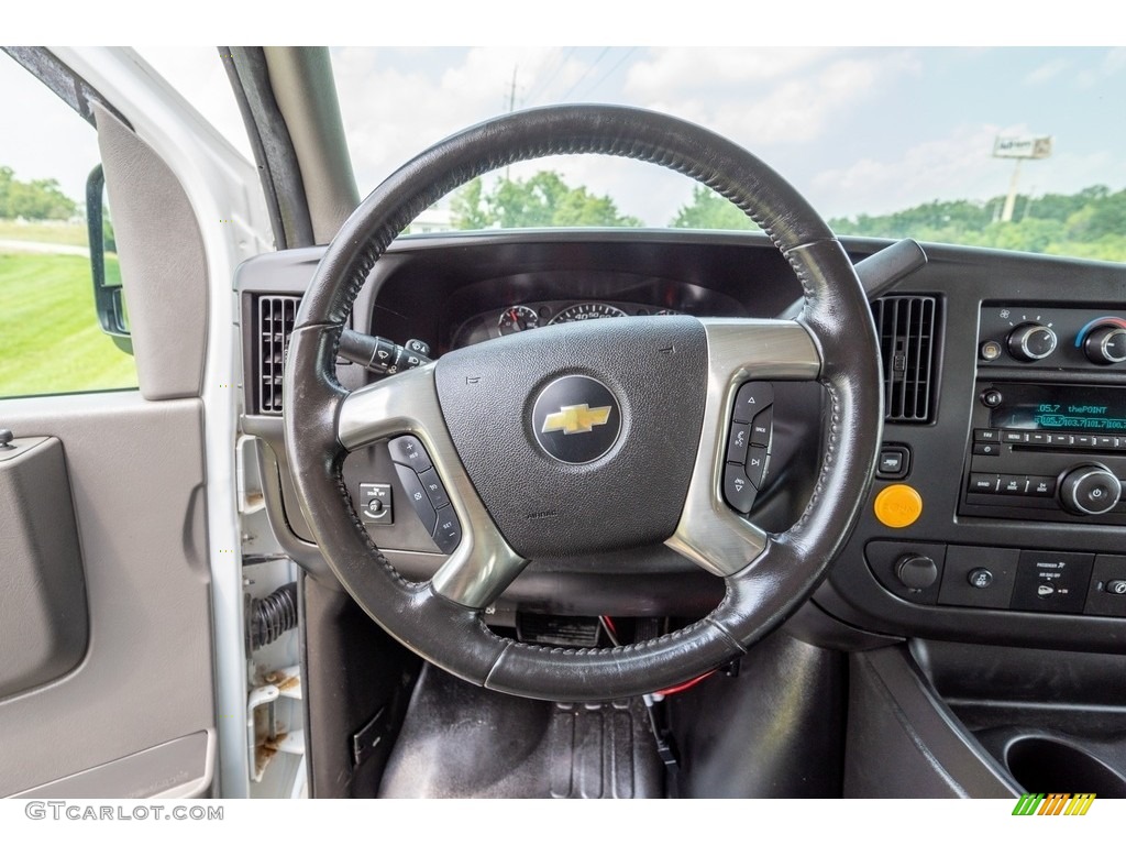 2012 Chevrolet Express 2500 Cargo Van Medium Pewter Steering Wheel Photo #142537397
