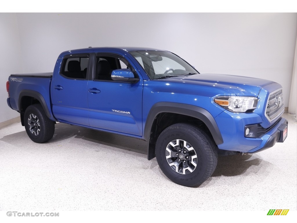 2017 Tacoma TRD Sport Double Cab 4x4 - Blazing Blue Pearl / TRD Graphite photo #1