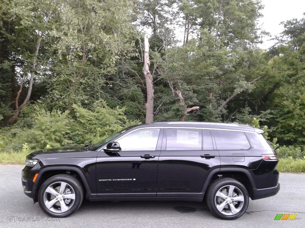 Diamond Black Crystal Pearl 2021 Jeep Grand Cherokee L Limited 4x4 Exterior Photo #142538422