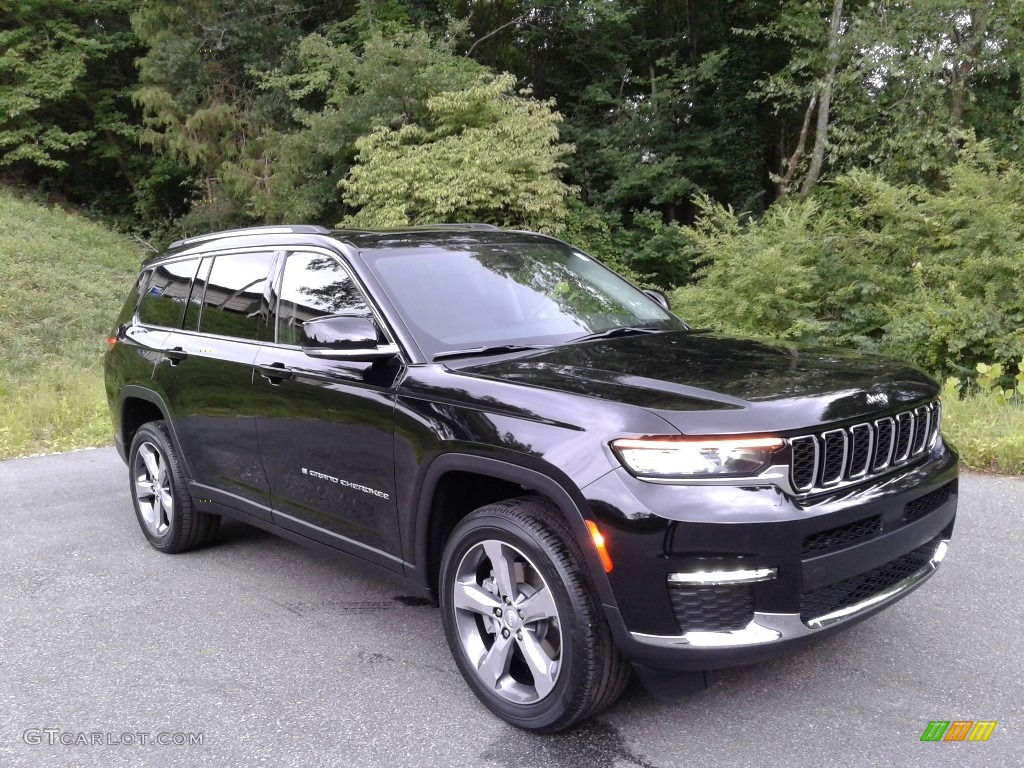 Diamond Black Crystal Pearl 2021 Jeep Grand Cherokee L Limited 4x4 Exterior Photo #142538511