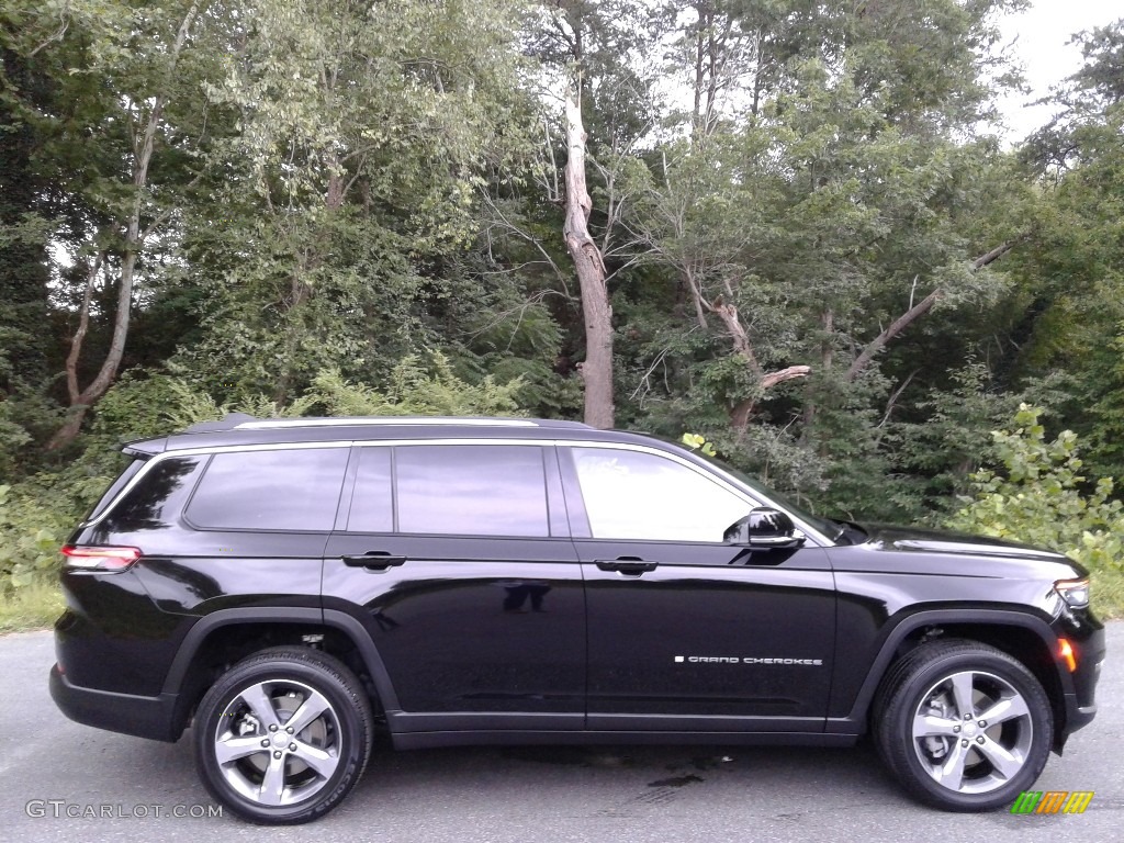 Diamond Black Crystal Pearl 2021 Jeep Grand Cherokee L Limited 4x4 Exterior Photo #142538538