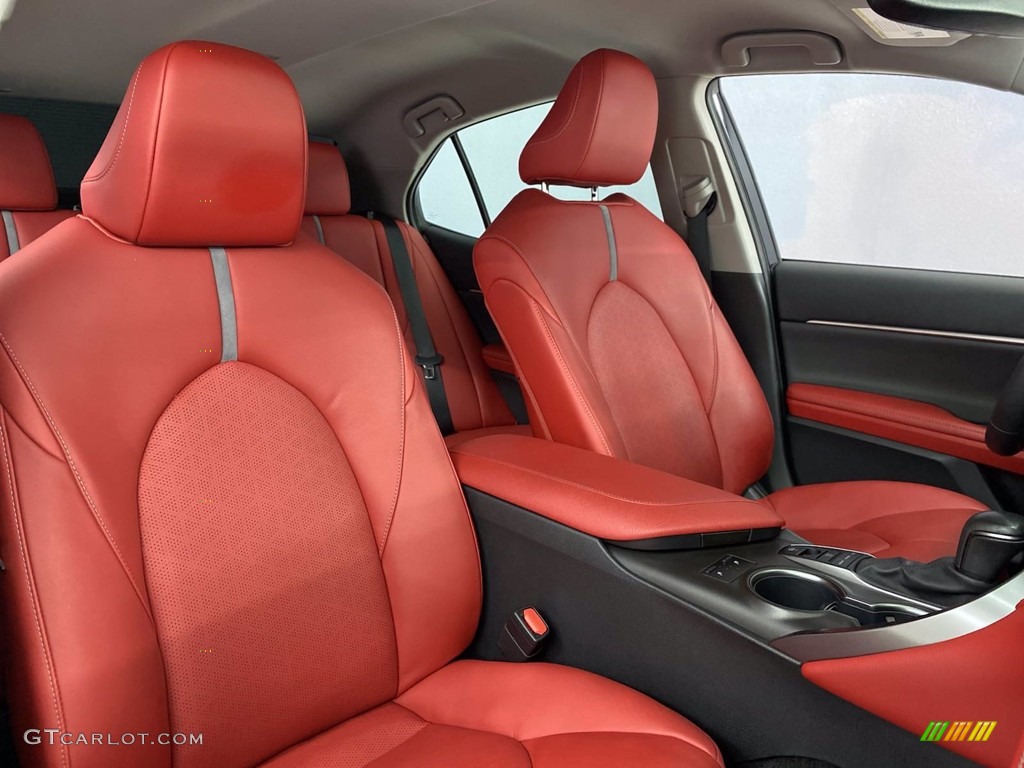 Cockpit Red Interior 2021 Toyota Camry XSE Photo #142539351