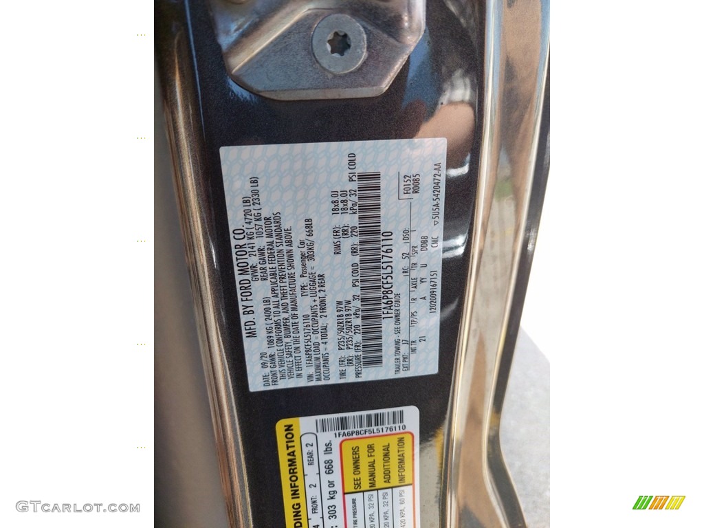 2020 Mustang Color Code J7 for Magnetic Photo #142540341