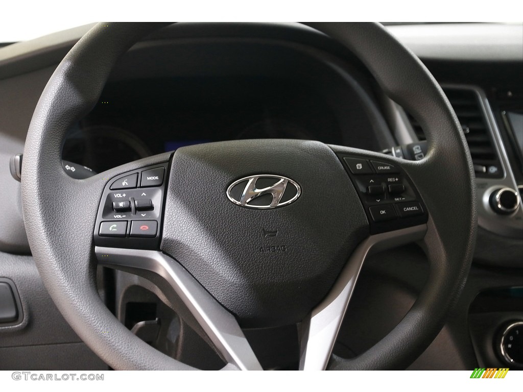 2018 Hyundai Tucson SE Black Steering Wheel Photo #142541484