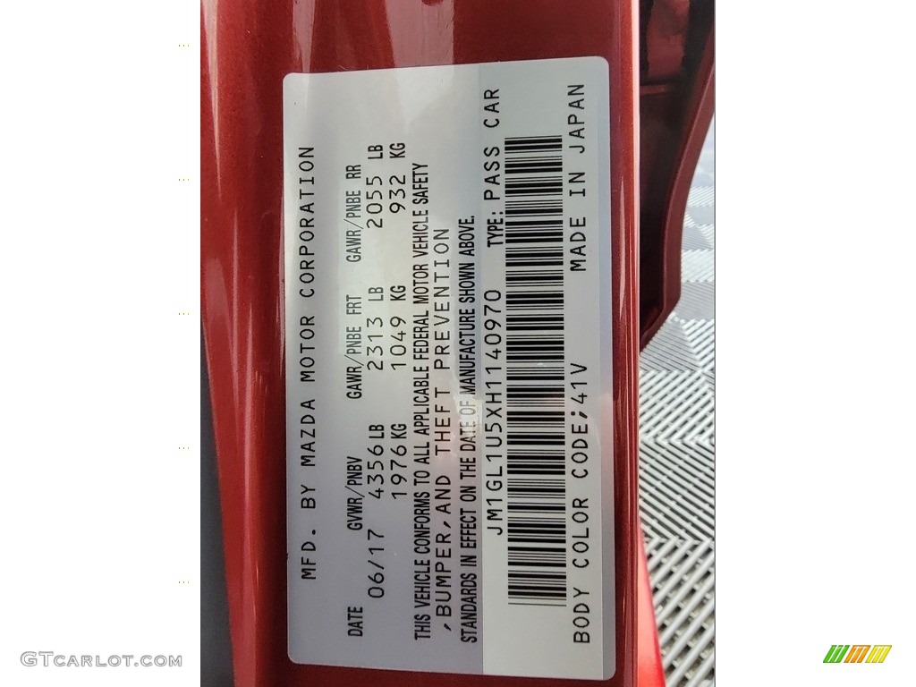2017 Mazda6 Sport - Soul Red Metallic / Black photo #37