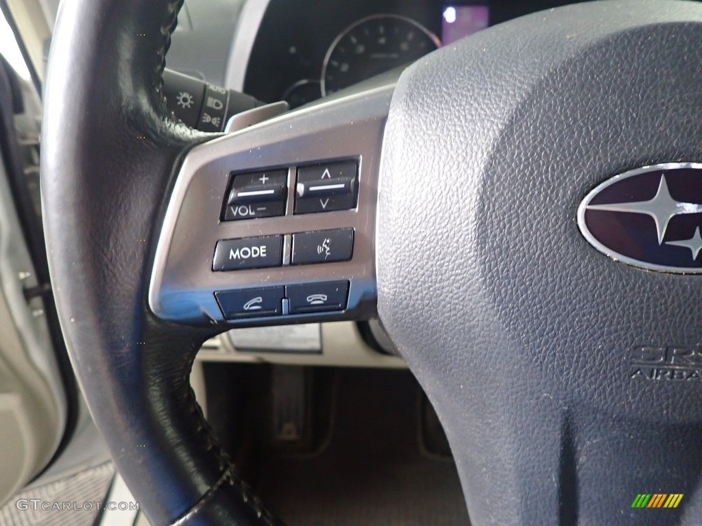 2012 Subaru Outback 2.5i Premium Warm Ivory Steering Wheel Photo #142543377