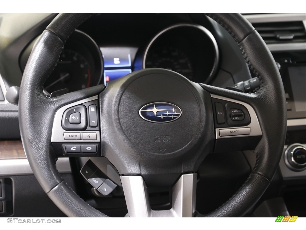 2017 Subaru Outback 3.6R Limited Slate Black Steering Wheel Photo #142544543
