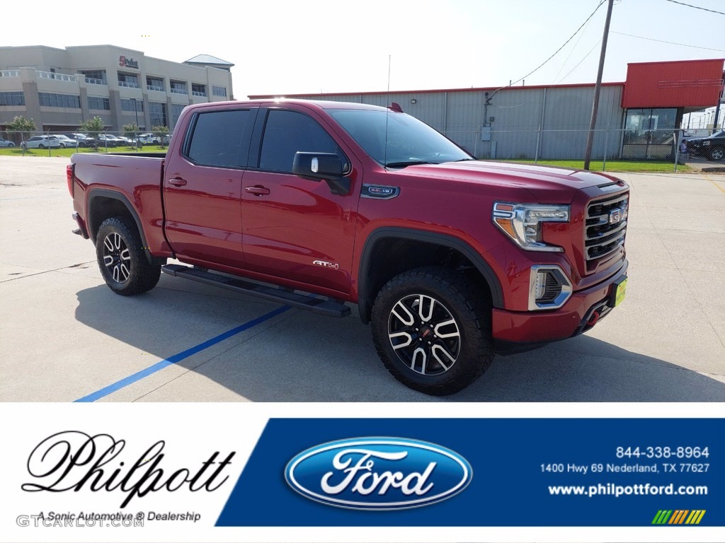 2020 Sierra 1500 AT4 Crew Cab 4WD - Red Quartz Tintcoat / Jet Black photo #1