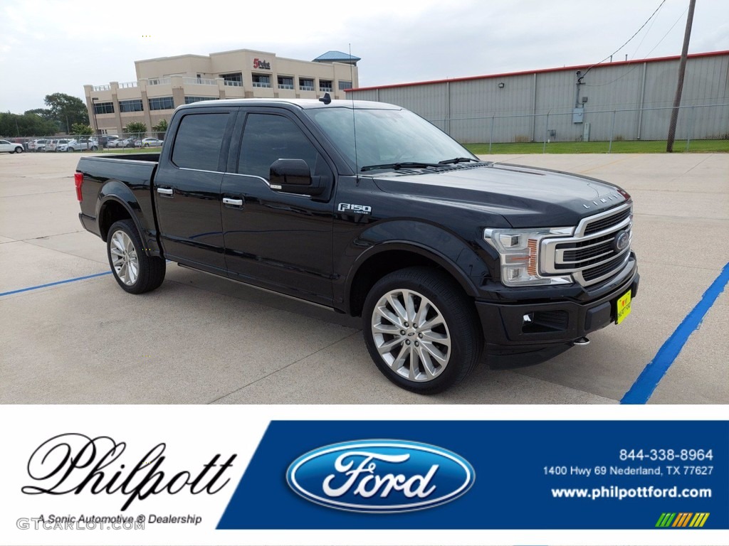2020 F150 Limited SuperCrew 4x4 - Agate Black / Limited Unique Camelback photo #1