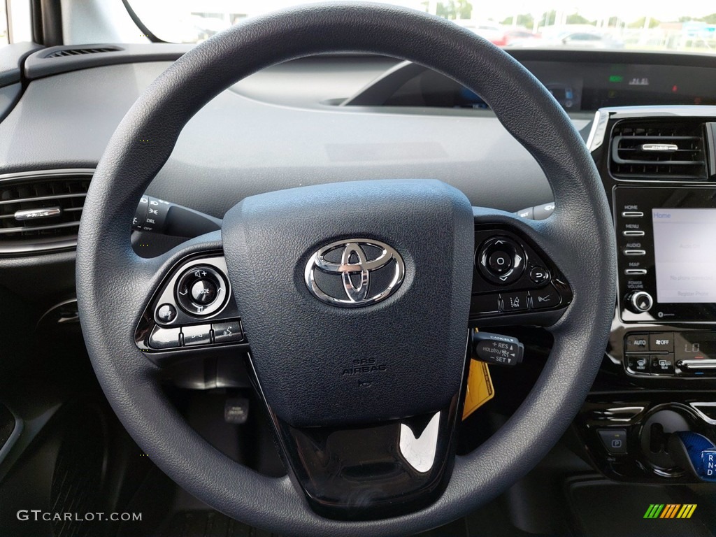 2021 Toyota Prius L Eco Black Steering Wheel Photo #142547758