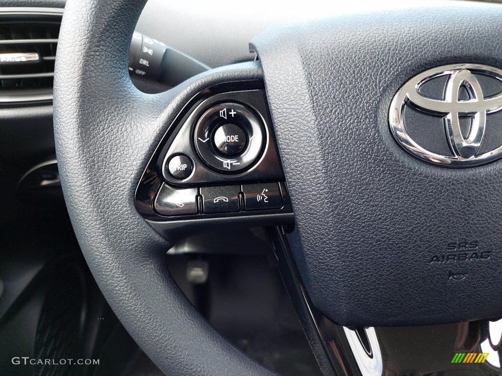 2021 Toyota Prius L Eco Black Steering Wheel Photo #142547782