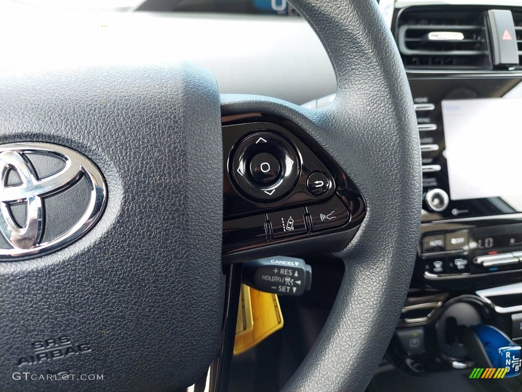 2021 Toyota Prius L Eco Black Steering Wheel Photo #142547809