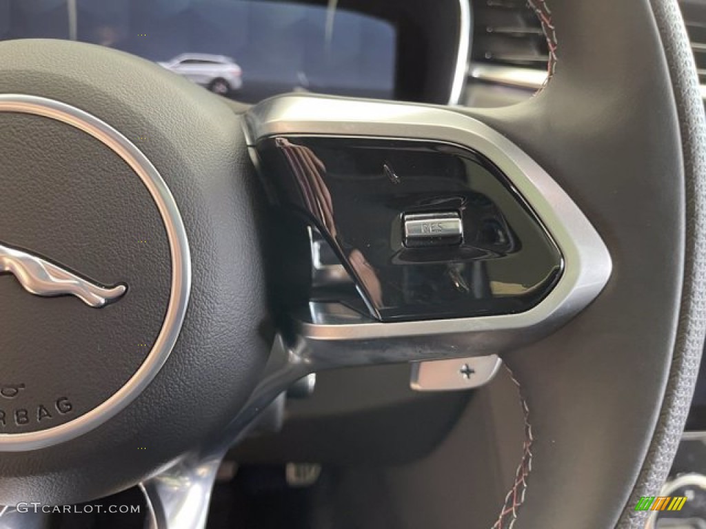 2021 Jaguar F-PACE SVR Ebony/Ebony Steering Wheel Photo #142548238