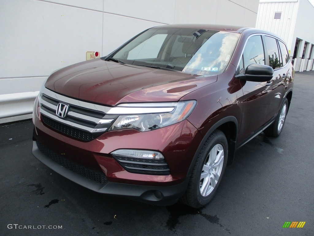 Deep Scarlet Pearl 2018 Honda Pilot LX AWD Exterior Photo #142548793