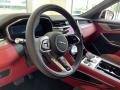 2021 Jaguar F-PACE Ebony/Mars Red Interior Steering Wheel Photo