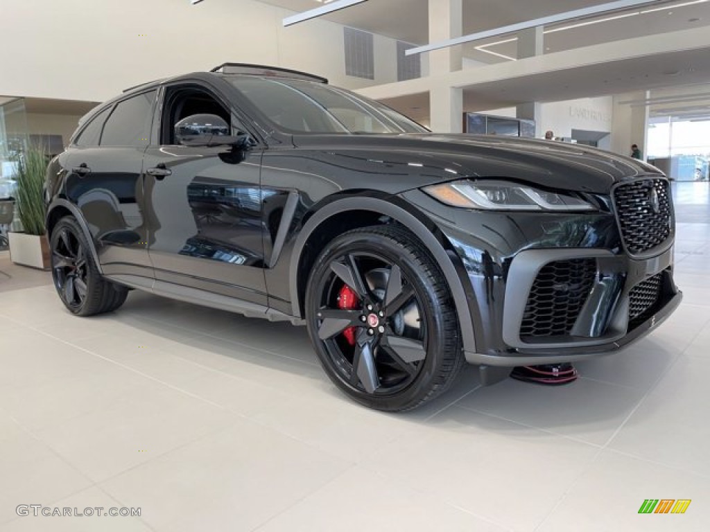 Santorini Black 2021 Jaguar F-PACE SVR Exterior Photo #142549282