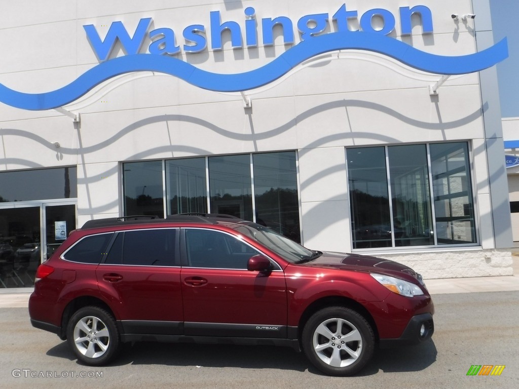 2014 Outback 2.5i Premium - Venetian Red Pearl / Black photo #2