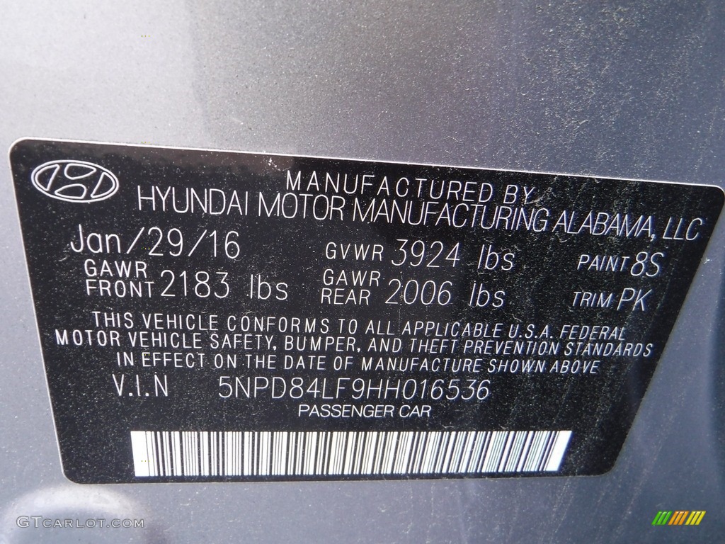 2017 Elantra SE - Gray / Gray photo #27