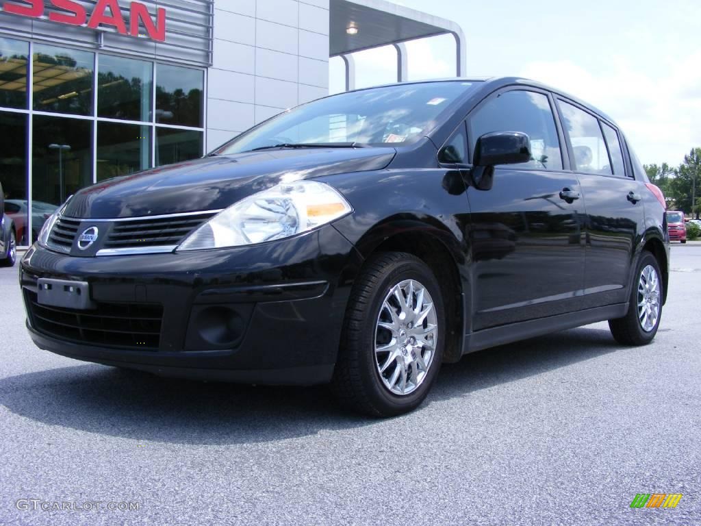 2007 Versa S - Super Black / Charcoal photo #2