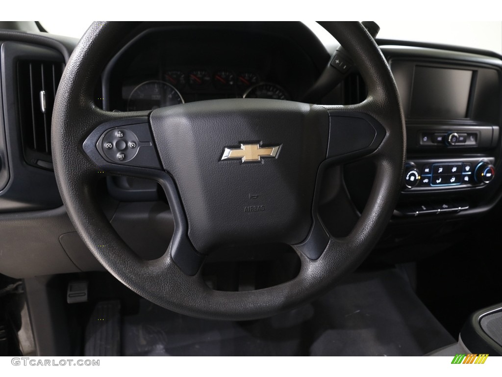 2017 Chevrolet Silverado 1500 WT Regular Cab Dark Ash/Jet Black Steering Wheel Photo #142554925