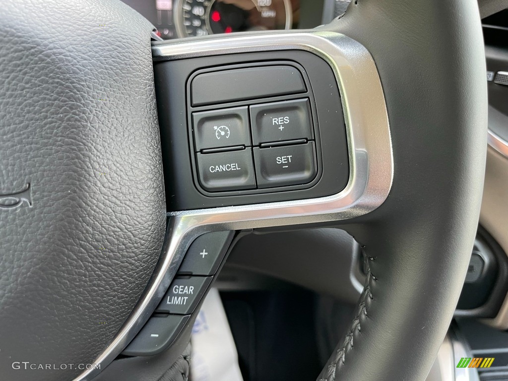 2021 Ram 2500 Laramie Mega Cab 4x4 Black Steering Wheel Photo #142555687