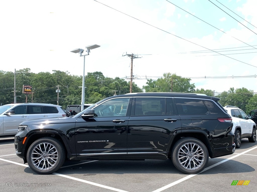 Diamond Black Crystal Pearl 2021 Jeep Grand Cherokee L Summit Reserve 4x4 Exterior Photo #142557328