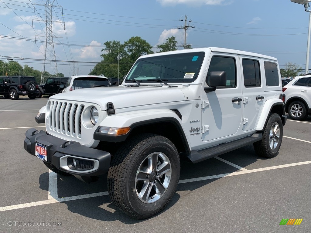 2021 Wrangler Unlimited Sahara 4x4 - Bright White / Black photo #1