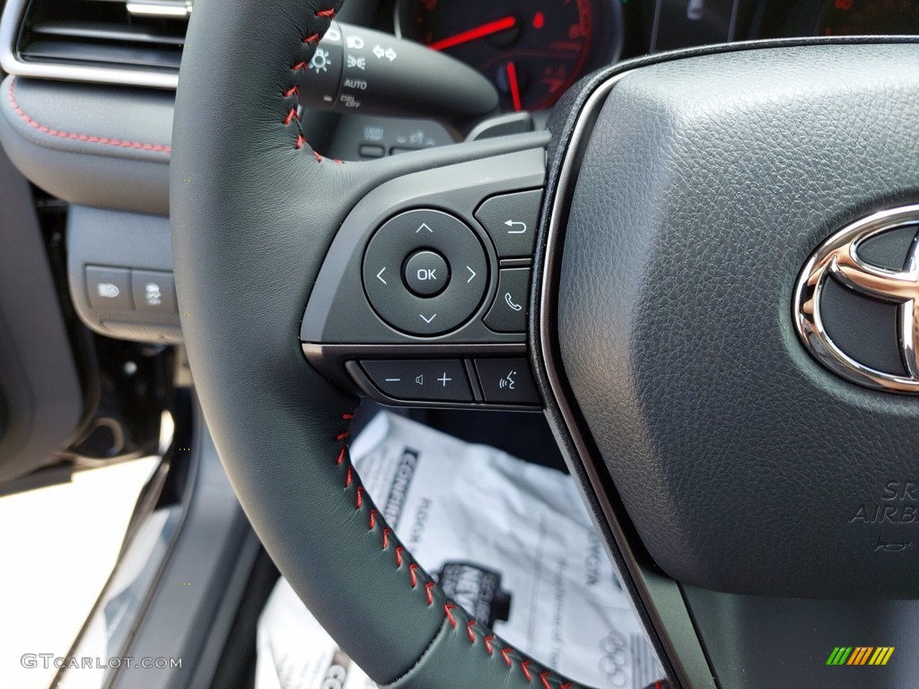 2021 Toyota Camry TRD Black/Red Steering Wheel Photo #142557982