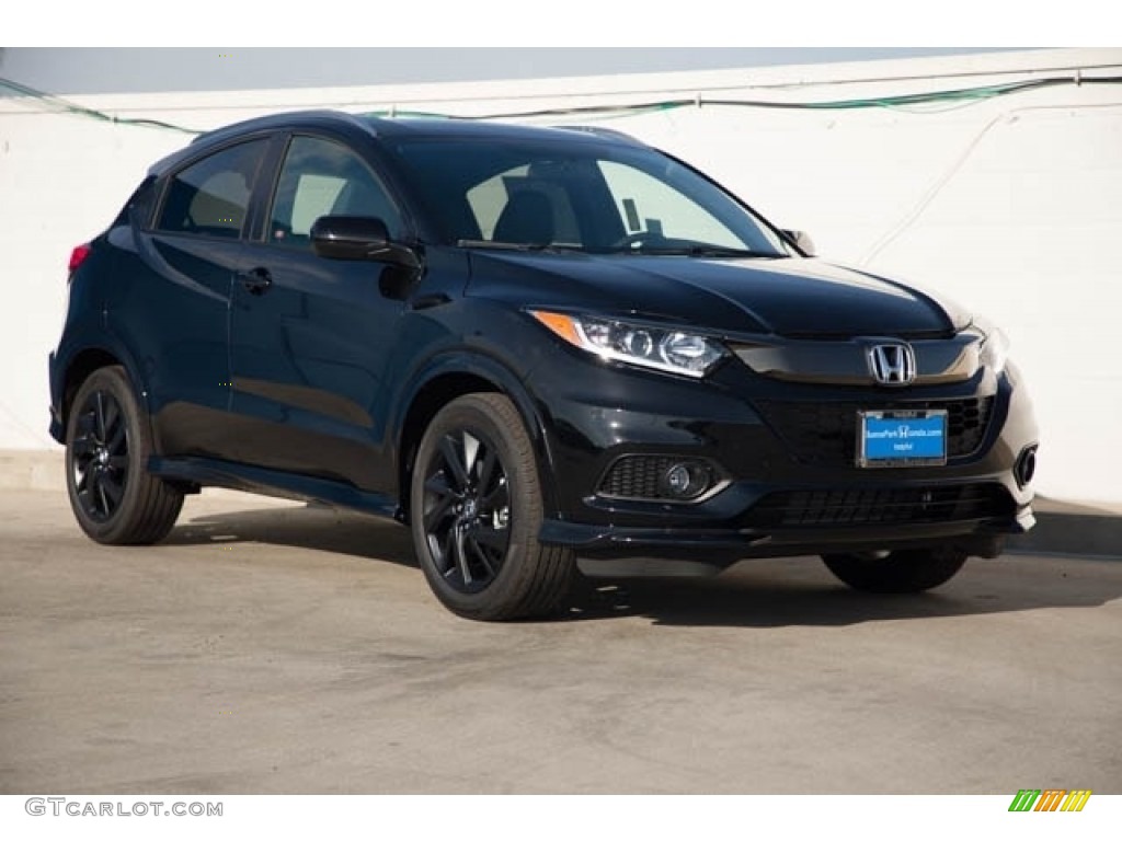 Crystal Black Pearl 2022 Honda HR-V Sport Exterior Photo #142558387