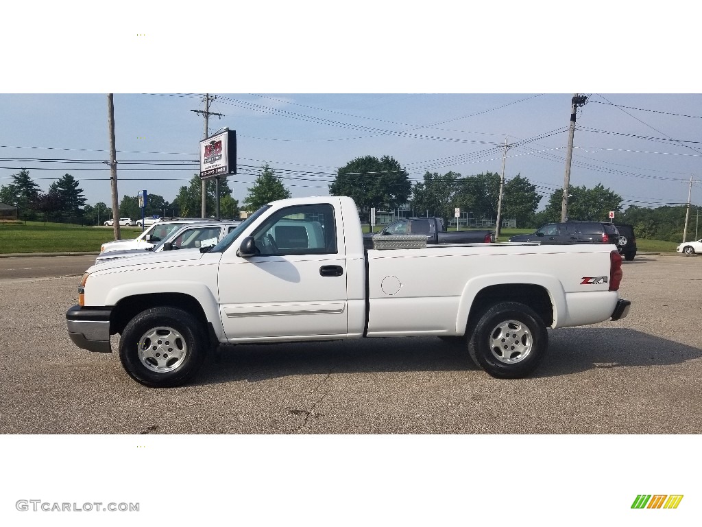 2003 Silverado 1500 LS Regular Cab 4x4 - Summit White / Dark Charcoal photo #1