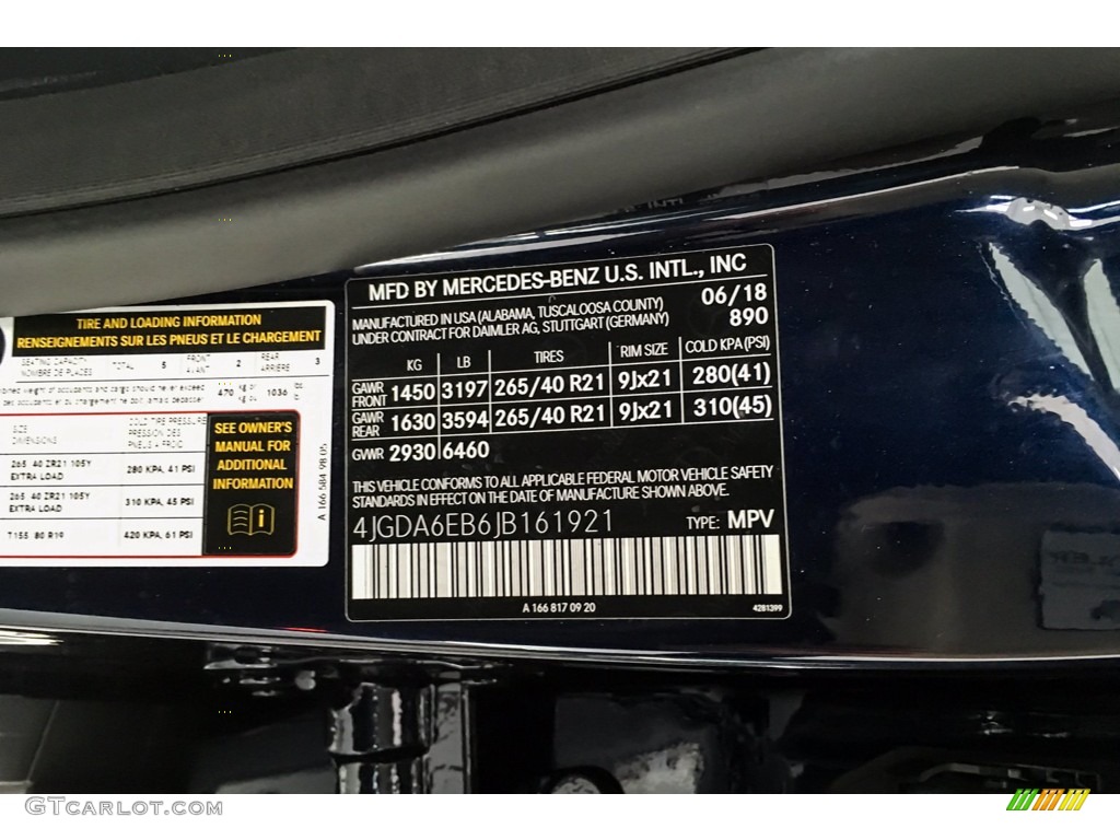 2018 GLE 43 AMG 4Matic - Lunar Blue Metallic / Crystal Grey/Black photo #11