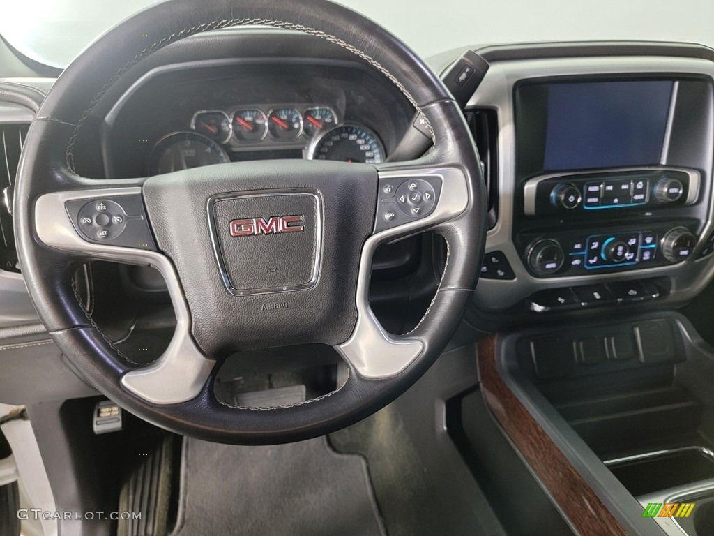 2018 GMC Sierra 1500 SLT Crew Cab 4WD Jet Black Steering Wheel Photo #142564799