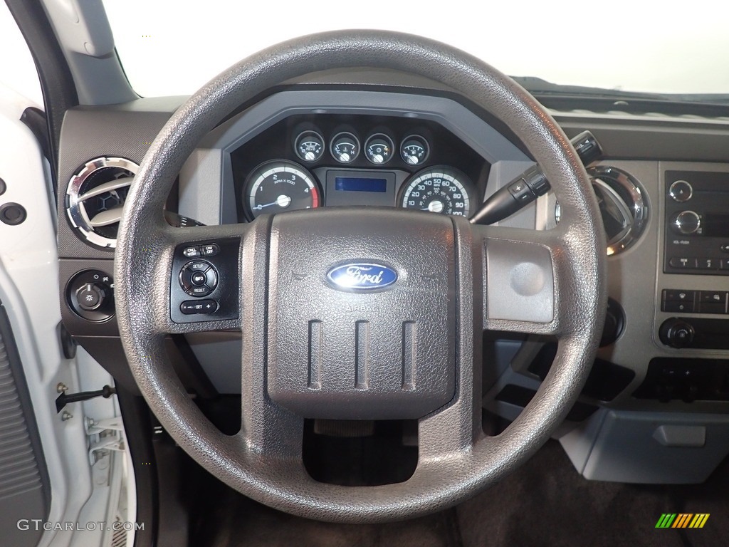 2011 Ford F250 Super Duty XLT SuperCab Steel Gray Steering Wheel Photo #142565363