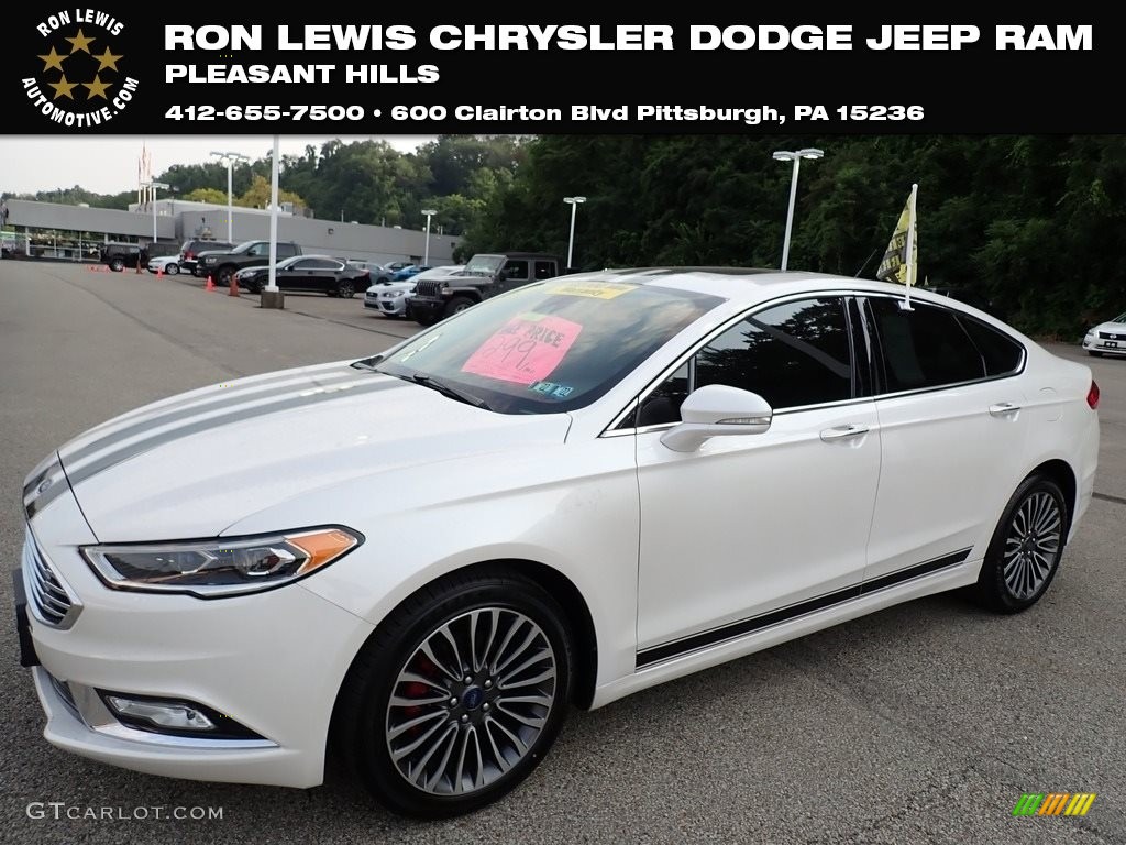 2017 Fusion SE AWD - Oxford White / Medium Light Stone photo #1