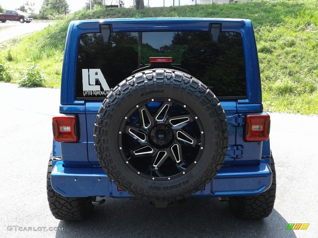 2020 Wrangler Unlimited Sahara 4x4 - Ocean Blue Metallic / Black photo #7