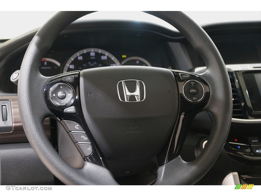 2016 Honda Accord EX Sedan Black Steering Wheel Photo #142568072